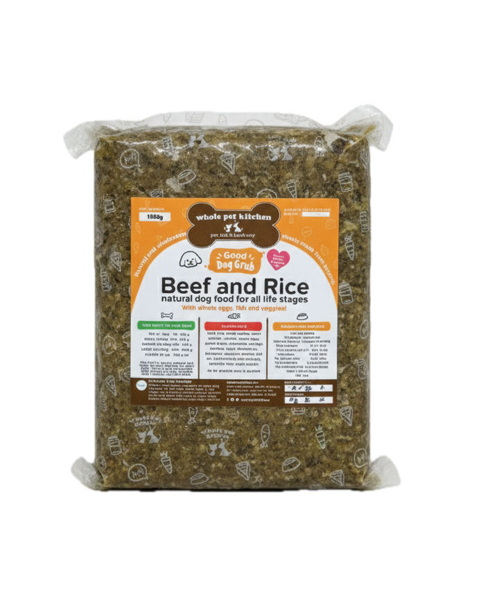 Beef and Rice Good Dog Grub (gluten-free) dog food 1kg