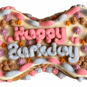 Ready-Made Banana-Oat Bone Cake 8.5" dog cake