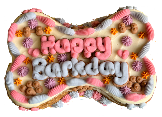 Ready-Made all-natural Liver Bone Cake 8.5" dog cake