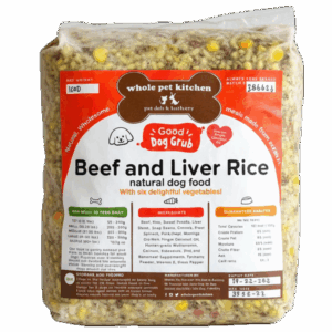 Beef and Liver Rice Good Dog Grub (gluten-free, no fish) dog food 1kg